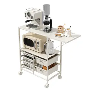 OWNSWING Rolling Kitchen Cart Household Microwave Oven Coffee Machine Cuisine Furniture Kitchen Storage Cabinet
