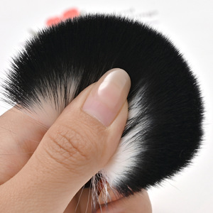 Kuas rias wajah datar Label pribadi kustom profesional pegangan kayu lembut untuk aplikasi perona pipi <span class=keywords><strong>Foundation</strong></span> bubuk longgar - Product Image 3