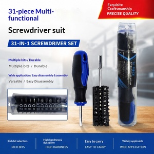 31-piece Multi-function Ratchet Screwdriver Set with Chromium-vanadium Steel Including Flathead Hex Bits for Watch, Toy, Cell - Product Image 2