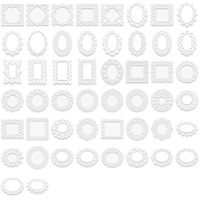 50 Pegatinas de Encaje Blanco con Diseño de Dibujos Animados, Transparentes, de PET, Impermeables, para Diario, Guitarra, Cuaderno, Laptop, Regalo