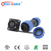 Conector Circular Impermeable IP68 SD16 de 2, 3, 4, 5, 6, 7, 8 y 9 Pines para Alimentación y Señal