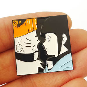 Factory Uzumaki Hinata Hyuga se miran el uno al otro Pin de metal Broche de dibujos animados de anime para hombres y mujeres - Product Image 3