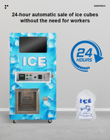 Distributeur automatique de glace commercial, machine à glace en vrac en acier inoxydable, garantie 3 ans, gestion basée sur le cloud, libre-service 24h/24