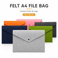 Organizador de Archivos de Fieltro A4 Personalizado en Color, Portadocumentos, Bolsa para Sobres, para Oficina y Regalos Promocionales