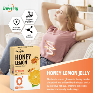 Palitos de <span class=keywords><strong>Gelatina</strong></span> de Limón y Miel Beverly - Sabor Natural, Apoyo Digestivo, Antioxidante, Refuerzo Inmunológico |   Vegano 0 Grasa |   Adulto |   OEM/ODM - Product Image 2
