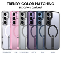 Étui pour Samsung Galaxy S24 Ultra avec béquille, étui magnétique pour Samsung Galaxy S24 Plus S25 Ultra, étui de protection antichoc