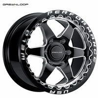 Jantes de course multi-rayons en aluminium forgé noir GL 15x9J 17x4 18x10J Beadlock Drag Rims compatibles avec Mustang GT Supra GTR