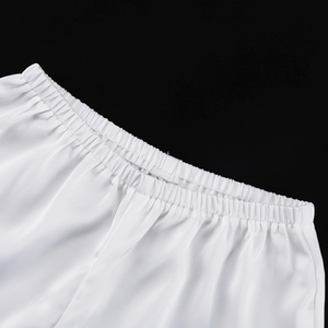 Ultimo Design: Completo Estivo Boho da <span class=keywords><strong>Donna</strong></span> 2026 - Top Lungo Senza Maniche in Raso Bianco con Bottoni Frontali e Pantaloni - Abbigliamento Sexy - Product Image 6