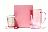 Mug nordique en verre à double paroi de 16 oz avec infuseur à thé