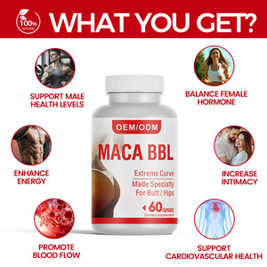 Pabrik OEM Maca Plus Natural suplemen pinggul pembesaran Maca BBL kapsul untuk kekuatan Wanita Pria peningkatan - Product Image 4