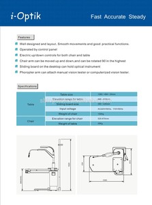 Nuevo diseño, equipo oftálmico de, Unidad de silla de mesa eléctrica práctica para óptica, garantía de 1 año - Product Image 5