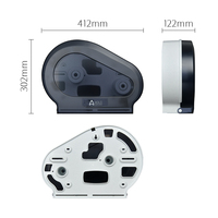 Distributeur mural double de papier toilette AOLQ en ABS transparent avec serrure pour salles de bain commerciales