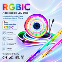 Bande LED COB WS2811 RGBIC adressable par pixel, Full Dream 24V RGB RGBW, ruban lumineux flexible, 720 LED/m, 576 LED/m, bande LED COB