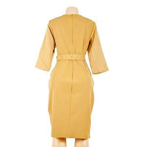 Robes de Carrière Tendance Automne-Hiver pour Femmes – Imprimé Élégant, Col Tailleur, Coupe Ajustée, Tenue de Bureau, Design Africain - Product Image 3