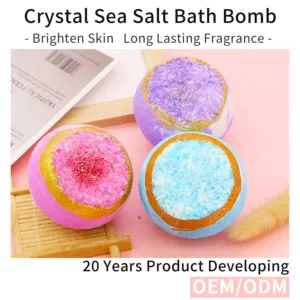 Fabriek Op Maat 20 Jaar Ervaring Private Label Crystal Sea Saltorganische Badbommen Groothandel