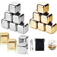 Paquets de glaçons réutilisables pratiques en acier inoxydable 304 12 pièces avec pince à glace