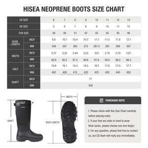 Bottes de <span class=keywords><strong>chasse</strong></span> imperméables HISEA en <span class=keywords><strong>caoutchouc</strong></span> isolées pour hommes - Product Image 2