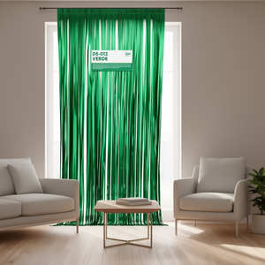 Tela para Cortinas DS-012 Verde Metálico, Poliéster No Tejido, Muy Ligera, Tela Textil para el Hogar, Diseño Liso - Product Image 2