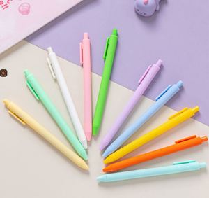 Stylo bille personnalisé, couleur unie, pour étudiant, avec logo imprimé, en plastique, design créatif, couleur macaron, petit et frais - Product Image 2
