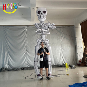 Costume de marche pour défilé nocturne d'<span class=keywords><strong>Halloween</strong></span>, squelette gonflable lumineux à LED, marionnette squelette, homme citrouille - Product Image 3