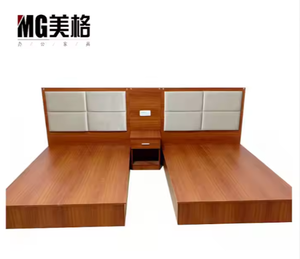 Diseños Modernos y Económicos de Camas Dobles de Madera para Hotel - Product Image 5