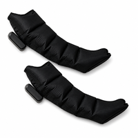 Masseur de jambes sans fil à 5 chambres, compression d'air 30-240 mmHg, pression réglable avec écran LCD, rechargeable, pour usage domestique