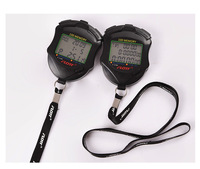 Tiga baris 100 memori Stopwatch elektronik Timer melacak pelatihan jam tangan lari