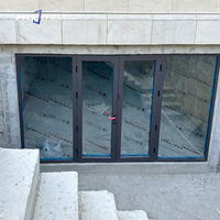Porte à battant en aluminium haute performance à rupture de pont thermique avec triple vitrage pour projets de villas et d'hôtels