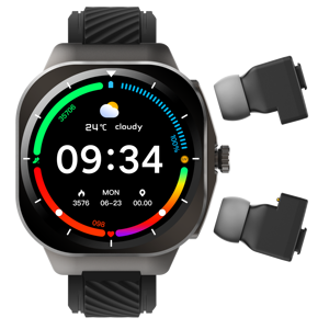 Z19 1.46inch Tiktok Smart Fitness Tracker Sports Watch 2in1 BT Call TWS Earphone Waterproof IP68 TFT <strong>for</strong> <strong>IOS</strong> <strong>Android</strong> Smartwatch - Product Image 1