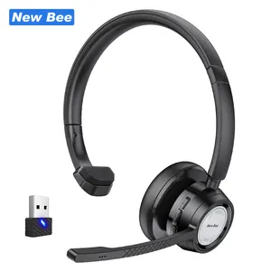 New Bee Auf Lager CVC8.0 Noise Cancel ling Single Ear Trucker Bluetooth-Headset Drahtlose Kopfhörer mit Mikrofon