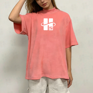 เสื้อยืดคอเต่าผ้าเทอร์รี่คุณภาพสูงสำหรับผู้หญิง ไซส์ใหญ่ ปักโลโก้ตามสั่ง ขายส่ง - Product Image 2