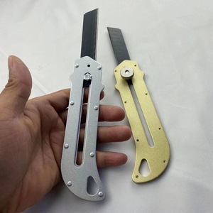 Utility Knife Stainless Steel 145mm Heavy Duty Industrial Grade Wallpaper Cutter Paper Cutter Yellow - Product Image 2