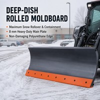 Lame de bulldozer hydraulique à 6 directions pour mini-chargeuse, 84 pouces, avec contrôle d'angle de 30 degrés et de biseau de 10 degrés, pousse-neige