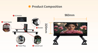 Yüksek Çözünürlüklü Tam Renkli Taksi Tavanı LED Dijital Ekran P2.5 320*320 Çift Taraflı 4K HDR10 IP65 Su Geçirmez