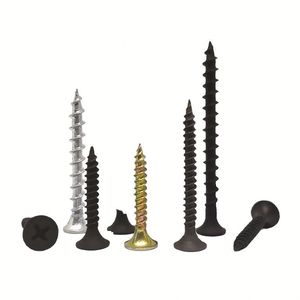 Venta Directa de Fábrica: Tornillos Autoperforantes Negros M3.5x25 para Paneles de Yeso y Madera, con Punta Plana y Fosfato - Product Image 1