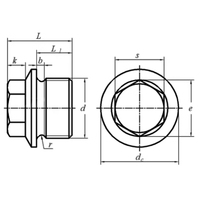 Bouchon à bride hexagonale en acier inoxydable 304 316 bouchon à vis de tuyau bouchon de vidange d'huile bouchon d'étanchéité hydraulique G1/8 M8 M10