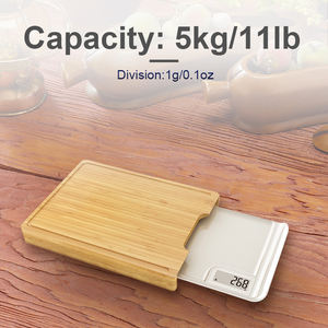Holz Bambus Schneide brett Küchen waage Tara digitale Lebensmittel Waage - Product Image 2