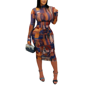 Nuevo Vestido de Verano para Mujer, Elegante y Moderno, con Estampado de Malla - Product Image 5