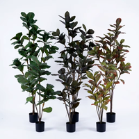 Plantes Artificielles : Arbre de Chêne Réaliste, Faux Ficus en Pot, Figue à Feuilles de Violon pour Décoration Intérieure, Aménagement Paysager Écologique