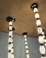 Décoration de maison de luxe, salon, hôtel, loft, éclairage, lampes suspendues en pierre d'alabastro, chaîne décorative, lumière moderne