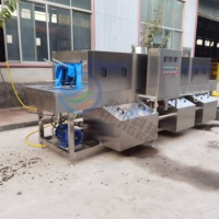Laveuse électrique compacte en plastique pour bacs à volaille, plateaux, palettes, caisses, paniers, cages, laveuse à lattes