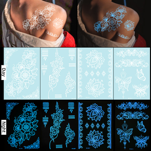 Autocollant de tatouage temporaire au henné rouge cramoisie, non toxique, longue durée, personnalisé, à transfert d'eau, pour la beauté du corps - Product Image 6