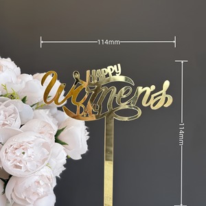 ท็อปเปอร์เค้กอะคริลิคสำหรับวันสตรี ของตกแต่งเค้กวันสตรี อุปกรณ์จัดปาร์ตี้ ของตกแต่งเค้กสำหรับงานเฉลิมฉลอง - Product Image 3