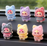 Vente en gros : Série de 3 figurines 3D pour bébés, chats de dessin animé floqués, boîte mystère Kawaii, jouets d'art de collection tendance, direct usine