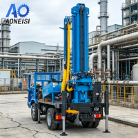 Foreuse hydraulique industrielle montée sur camion pour puits d'eau, profondeur 260m, capacité 4,95T, vitesse 50km/h, pour forages profonds