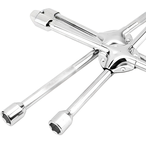 Clé à roue pliable pour voiture, outil de réparation d'urgence, démontage d'écrous de roue, jeu de clés à douille robustes sans poignée - Product Image 3