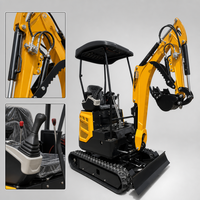 Mini-excavatrice efficace de 1,8 tonne avec moteur Yanmar et chenilles en caoutchouc pour l'entretien routier