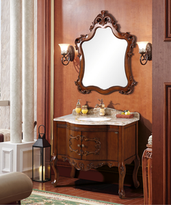 Stile europeo in legno massello camera da letto di lusso eco-friendly piano montato armadio per appartamento Hotel Villa uso bagno vanità - Product Image 3