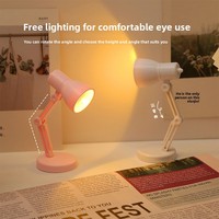 Lampe de bureau petite lampe de lecture lanterne chaude pour les yeux maison de poupée miniature pliante lampe de table à LED modèle meubles jouets
