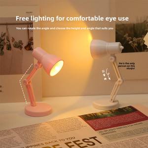 Luz de escritorio, lámpara de <span class=keywords><strong>libro</strong></span> de lectura pequeña, linterna cálida para el cuidado de los ojos, <span class=keywords><strong>casa</strong></span> de muñecas, lámpara de mesa LED plegable en miniatura, modelo de muebles, Juguetes - Product Image 2